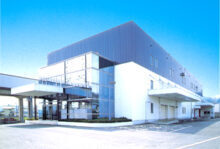 アイレディース化粧品（基礎化粧品）を製造する岡山県倉敷市のアイスター倉敷工場の建物外観パース図。