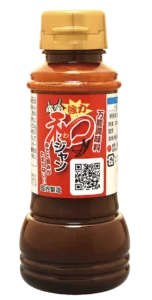 アイスター商事「強力(きょうりょく)和ジャン(わじゃん)」の商品画像。透明な容器に赤茶色の醤(じゃん)、中央に商品ラベル、白いドーム状のキャップを使用。